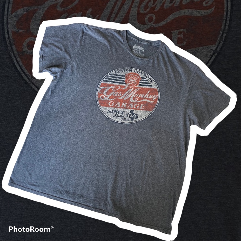 SOLD Gas Monkey Garage Men’s Gray Graphic Tee Shirt 2XL - Picture 1 of 6